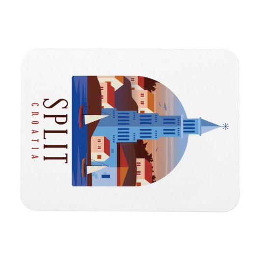 Split Kroatië Dalmatia  Magneet (Horizontaal)