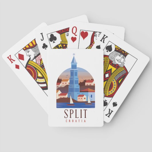 Split Kroatië Dalmatia Pokerkaarten (Achterkant)