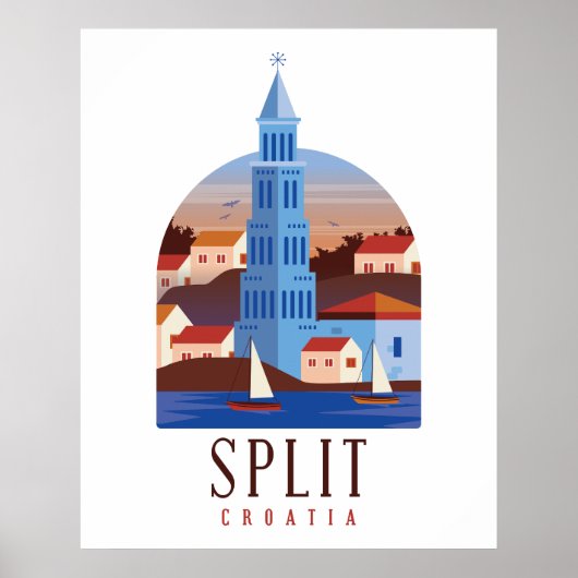 Split Kroatië Dalmatia  Poster (Voorkant)