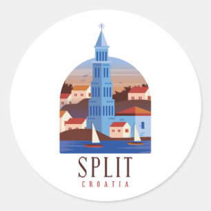 Split Kroatië Dalmatia  Ronde Sticker