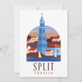 Split Kroatië Dalmatia  Uitnodiging Kaart (Voorkant)