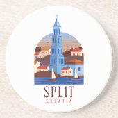 Split Kroatië Dalmatia  Zandsteen Onderzetter (Voorkant)