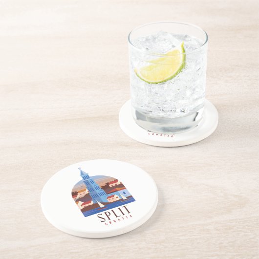 Split Kroatië Dalmatia  Zandsteen Onderzetter (Zijkant)