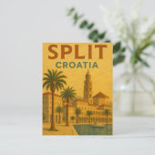  Split Kroatië Dalmatië Reizen Briefkaart (Staand voorkant)