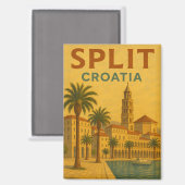 Split Kroatië Dalmatië Reizen Magneet (Voorkant / Achterkant)