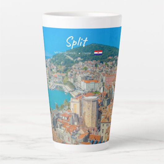 Split, Kroatië - Grote kuststad Latte Mok (Voorkant)