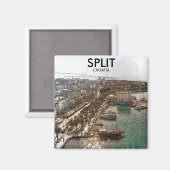 Split Kroatië Kustgebied Uitzicht Magneet (Voorkant / Achterkant)