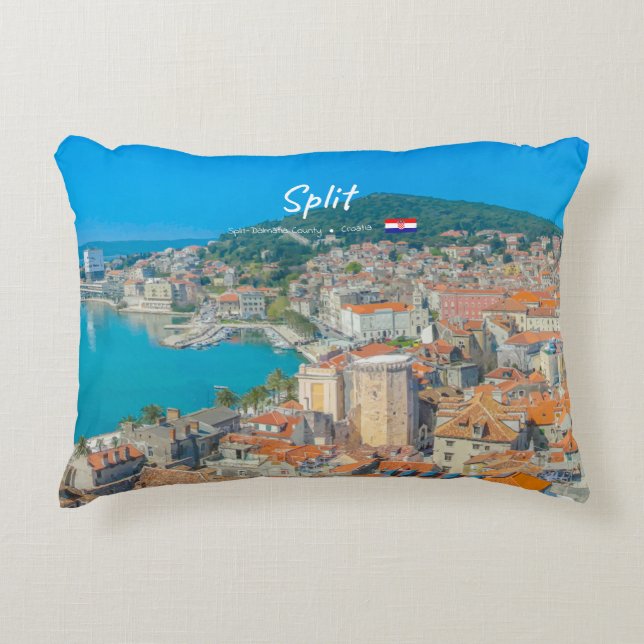Split, Kroatië - Kuststad Accent Kussen (Voorkant)