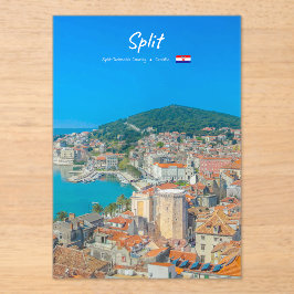 Split, Kroatië - Kuststad Acryl Uitnodigingen
