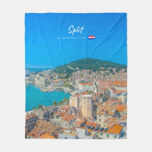Split, Kroatië - Kuststad Fleece Deken (Voorkant)