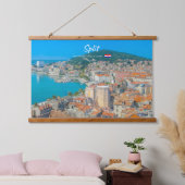 Split, Kroatië - Kuststad Hangend Wandkleed (Slaapkamer)