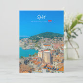 Split, Kroatië - Kuststad Kaart (Staand voorkant)