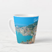 Split, Kroatië - Kuststad Klein Latte Mok (Linkerhoek)