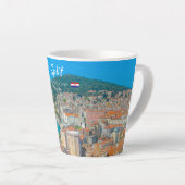 Split, Kroatië - Kuststad Klein Latte Mok (Rechterhoek)