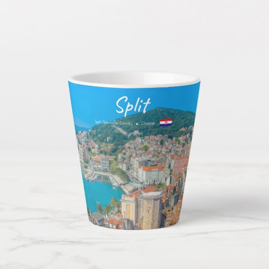 Split, Kroatië - Kuststad Klein Latte Mok (Voorkant)