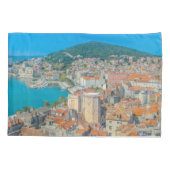 Split, Kroatië - Kuststad Kussensloop (Achterkant-Links)