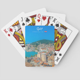 Split, Kroatië - Kuststad Pokerkaarten