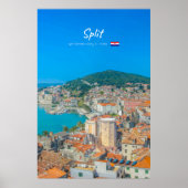 Split, Kroatië - Kuststad Poster (Voorkant)