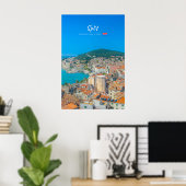 Split, Kroatië - Kuststad Poster (Thuiskantoor)