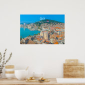 Split, Kroatië - Kuststad Poster (Keuken)