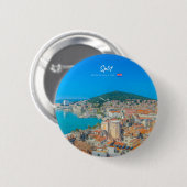 Split, Kroatië - Kuststad Ronde Button 5,7 Cm (Voorkant /achterkant)