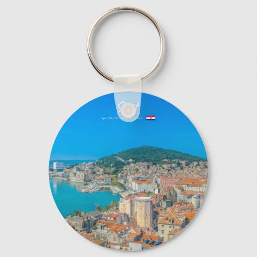 Split, Kroatië - Kuststad Sleutelhanger (Voorkant)