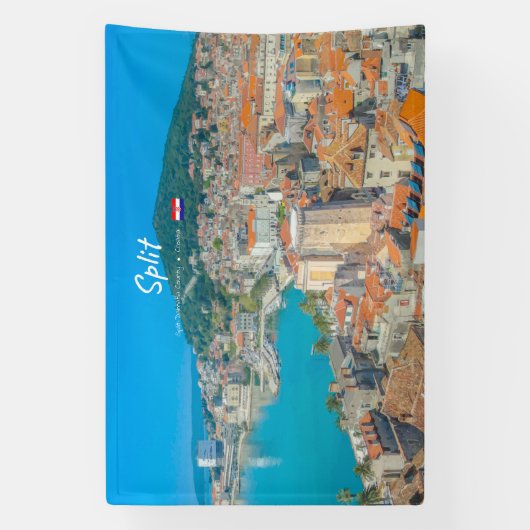 Split, Kroatië - Kuststad Spandoek (Verticaal)