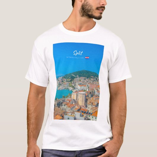 Split, Kroatië - Kuststad T-shirt (Voorkant)