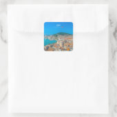 Split, Kroatië - Kuststad Vierkante Sticker (Tas)