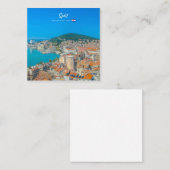 Split, Kroatië - Kuststad Vierkante Visitekaartje (Voorkant / Achterkant)