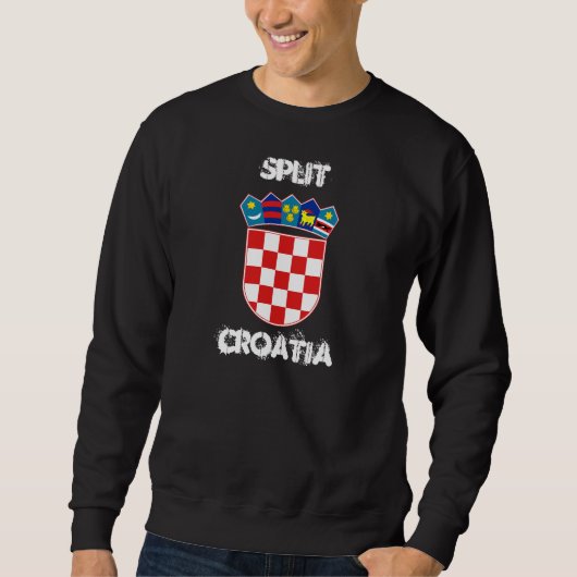 Split, Kroatië met wapenmantel Trui (Voorkant)