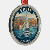 Split Kroatië Metalen Ornament (Rechts)