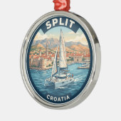 Split Kroatië Metalen Ornament (Links)