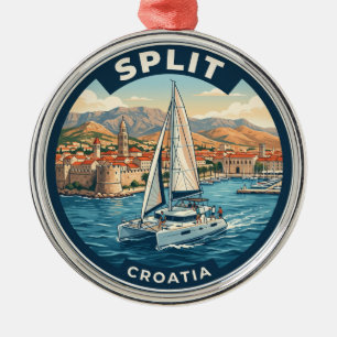 Split Kroatië Metalen Ornament