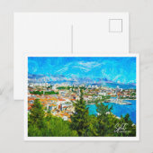 Split Kroatië Mooi olieverflandschap Briefkaart (Voorkant / Achterkant)