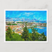 Split Kroatië Mooi olieverflandschap Briefkaart (Voorkant)