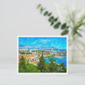 Split Kroatië Mooi olieverflandschap Briefkaart (Staand voorkant)