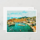 Split Kroatië Mooi olieverflandschap Briefkaart (Voorkant / Achterkant)