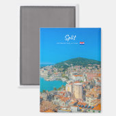 Split, Kroatië - Plattegrond van kuststad Magneet (Voorkant / Achterkant)