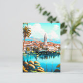 Split Kroatië Reisansichtkaart, Split Reis Kunst, Briefkaart (Staand voorkant)