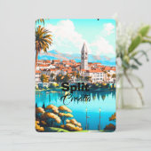 Split Kroatië Reisansichtkaart, Split Reis Kunst, Feestdagenkaart (Staand voorkant)