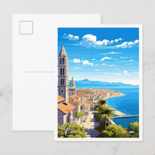 Split Kroatië Reizen  illustratie Briefkaart
