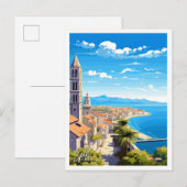 Split Kroatië Reizen illustratie Briefkaart (Voorkant / Achterkant)