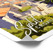 Split Kroatië Reizen illustratie Poster (Hoek)
