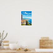 Split Kroatië Reizen illustratie Poster (Keuken)