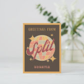 Split Kroatië Retro  Partij Briefkaart (Staand voorkant)