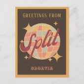 Split Kroatië Retro  Partij Briefkaart (Voorkant)