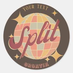 Split Kroatië Retro Partij Ronde Sticker