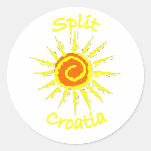 Split, Kroatië Ronde Sticker (Voorkant)