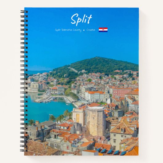 Split, Kroatië - Spiraalvormige Kuststad Notitieboek (Voorkant)